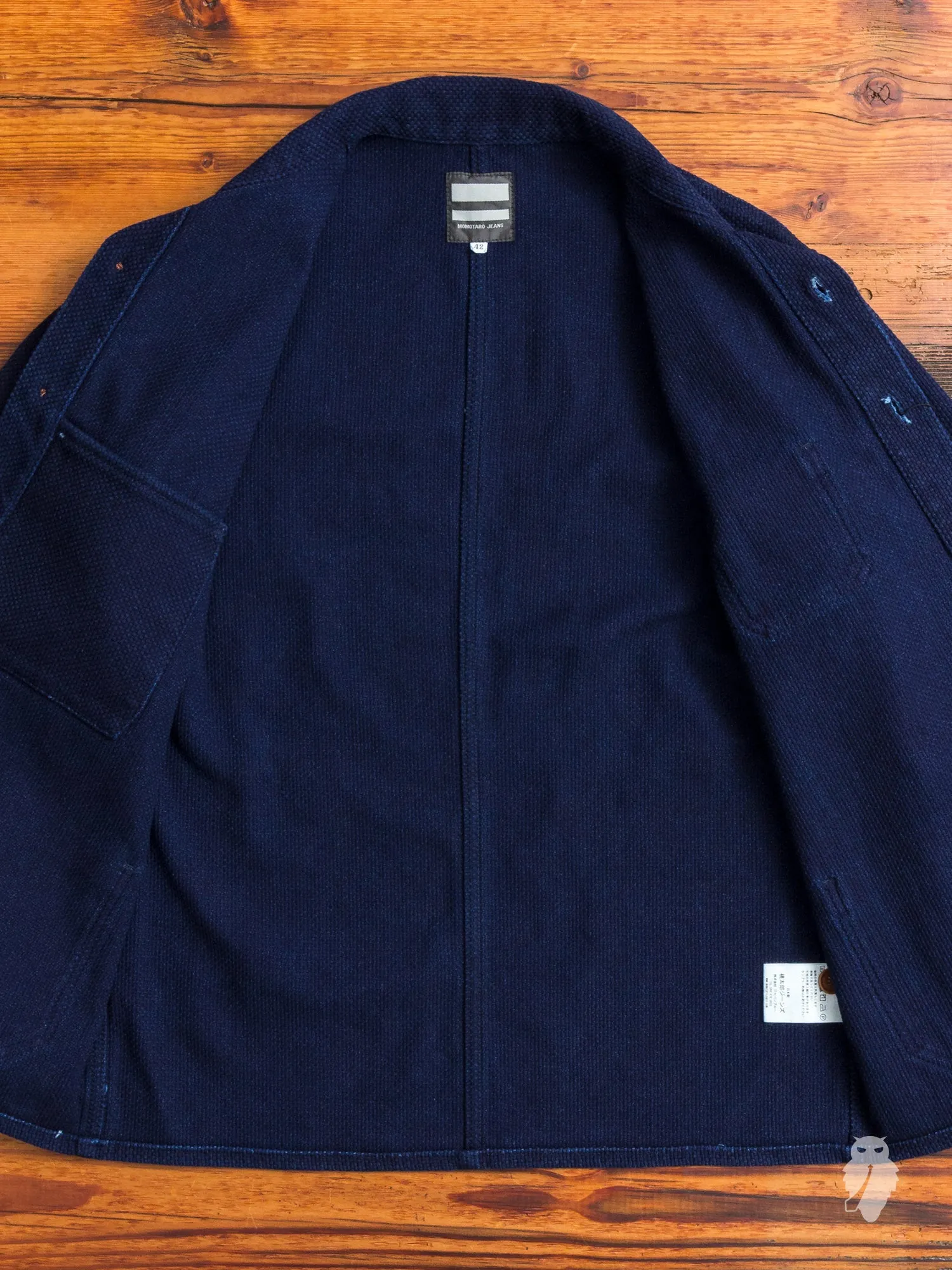 03-058 Sashiko Work Jacket in Indigo