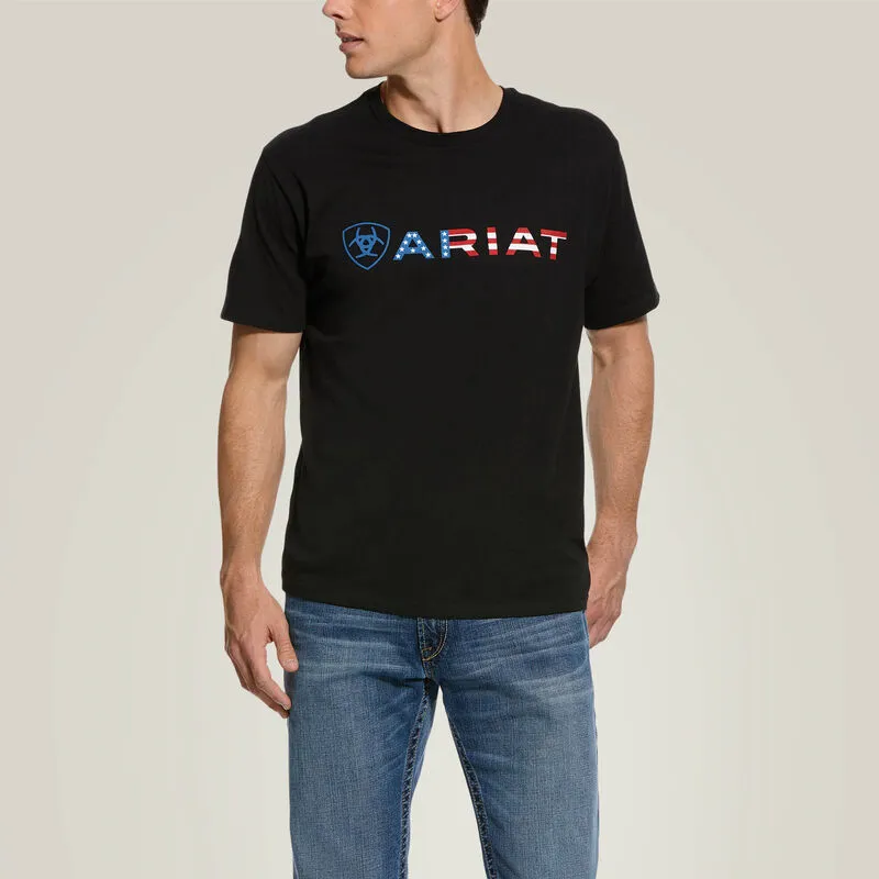 Ariat Mens USA Wordmark T-Shirt Style 10031731