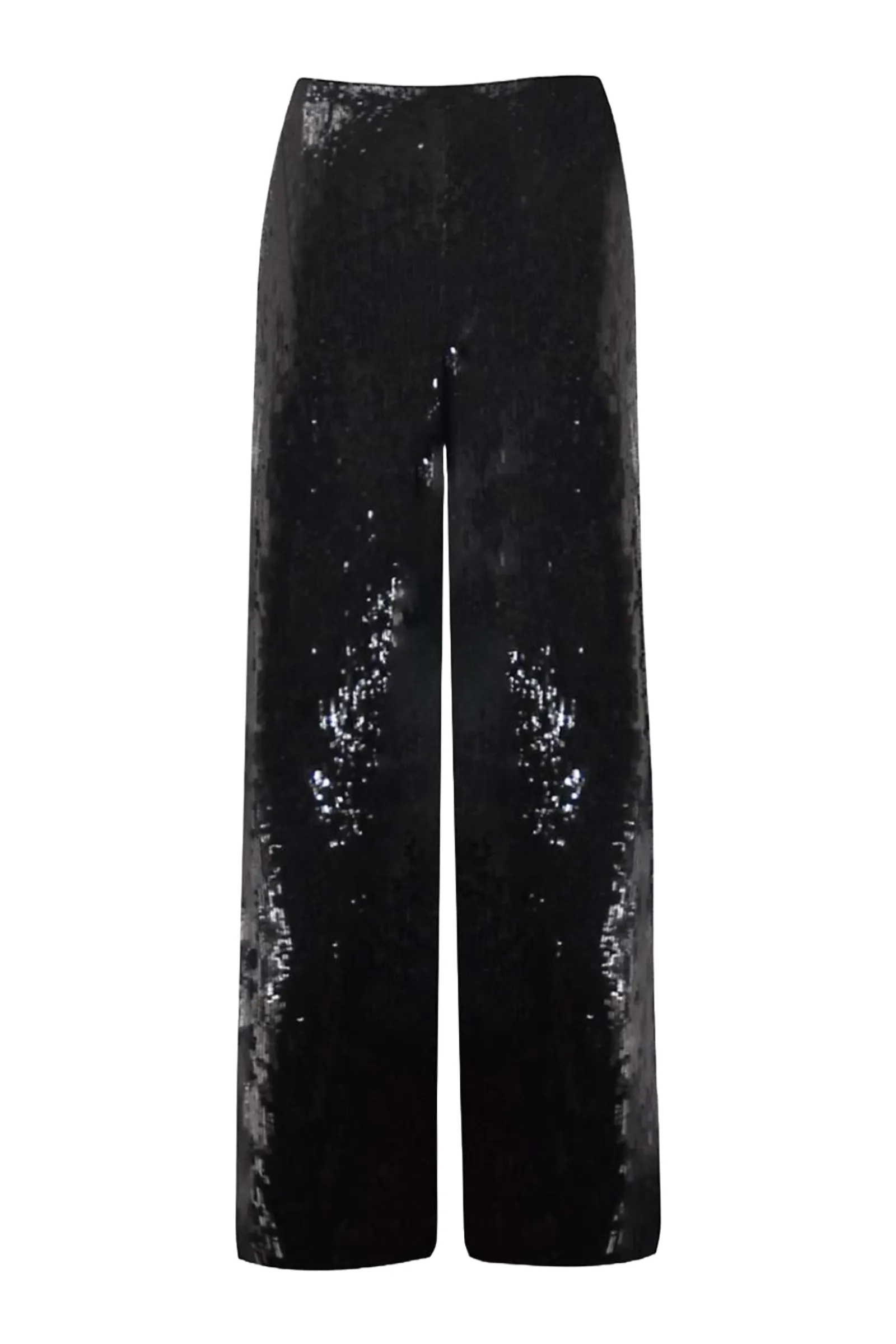 Black Sequin Wide Leg Trousers