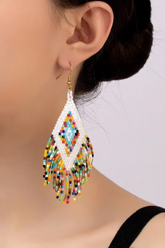 Boho Multicolor Tassel Earrings