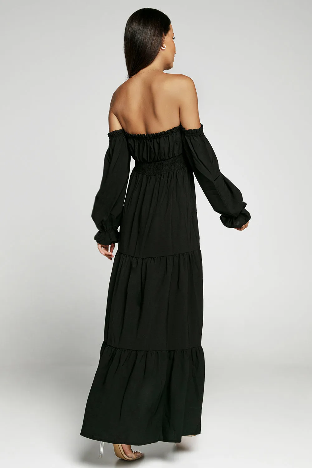 Boho Off Shoulder Maxi Dress