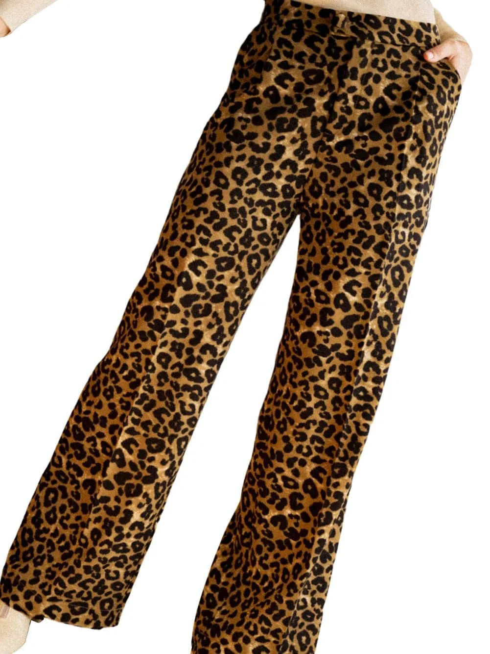 Bold Leopard Print Wide Leg Pants