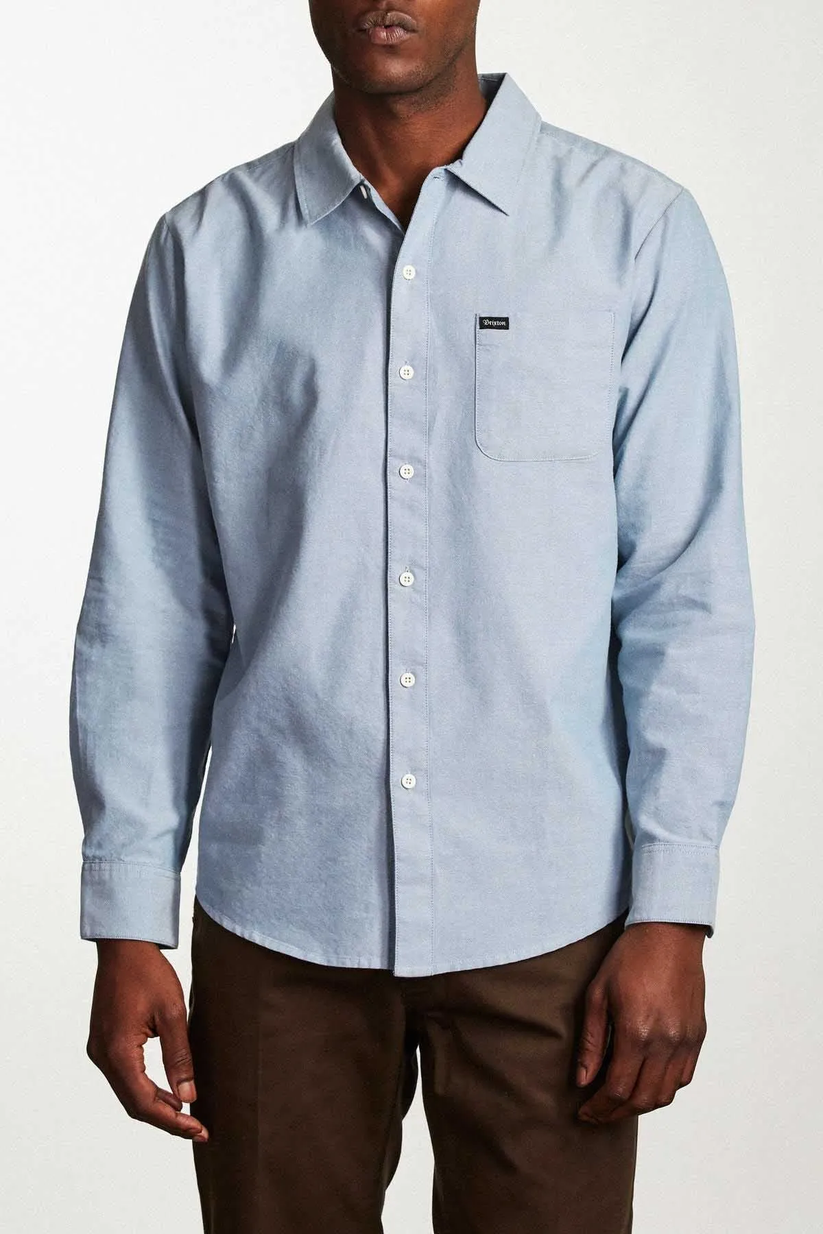 Brixton - Charter Oxford Mens Shirt Light Blue Chambray