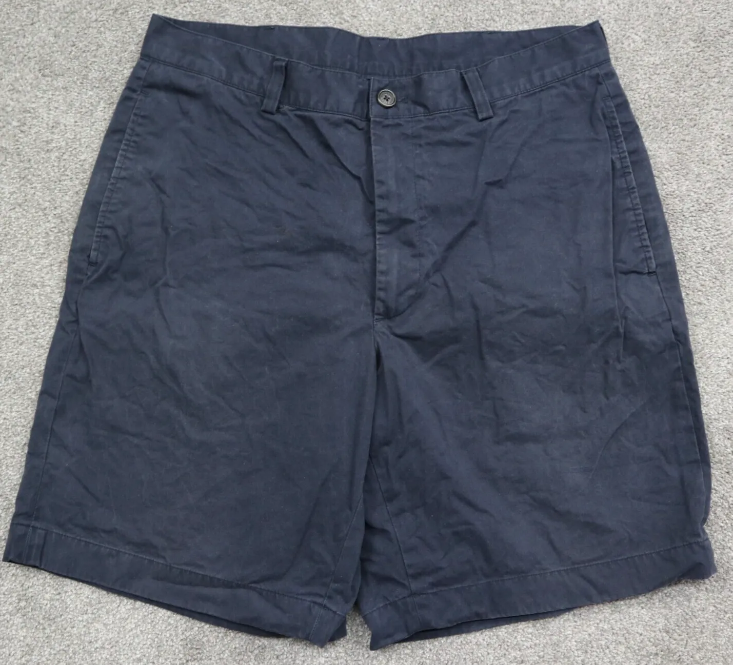 Brooks Brother 346 Chino Shorts Mens 34 Navy Blue Stretch Classic Fit Shorts