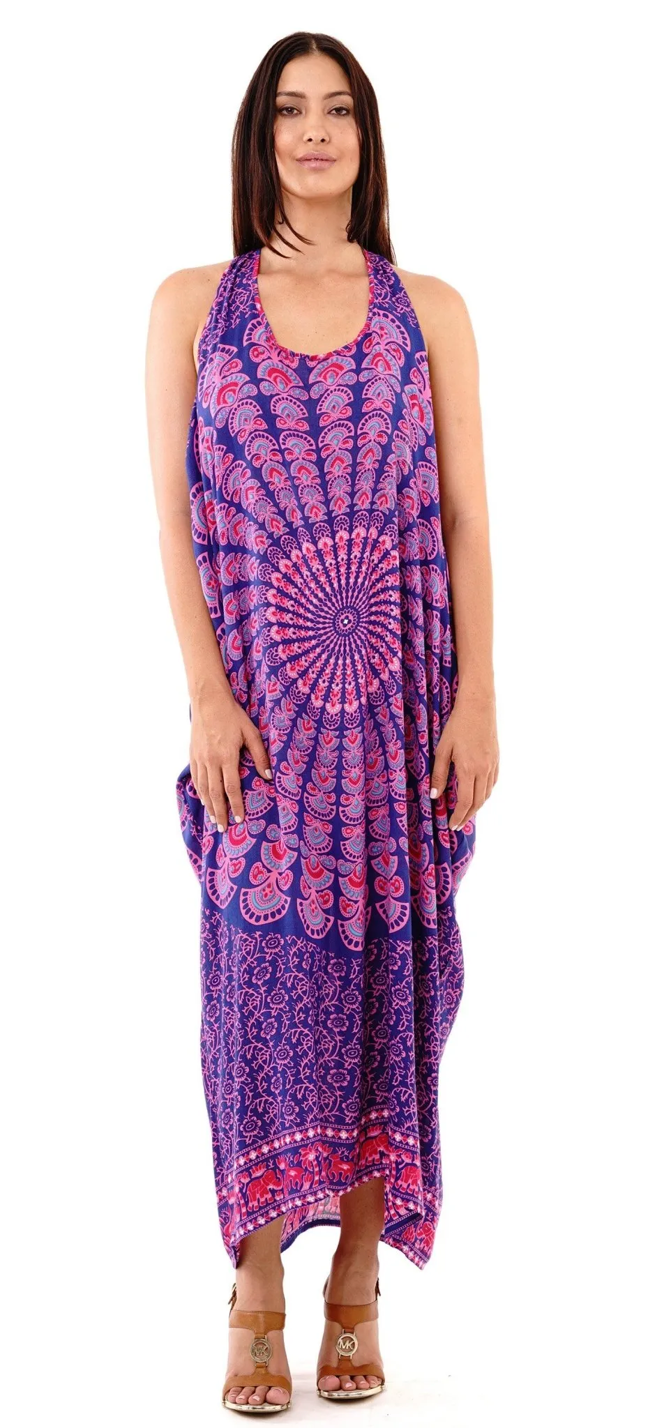 Calypso Summer Boho Mandala Maxi Dress