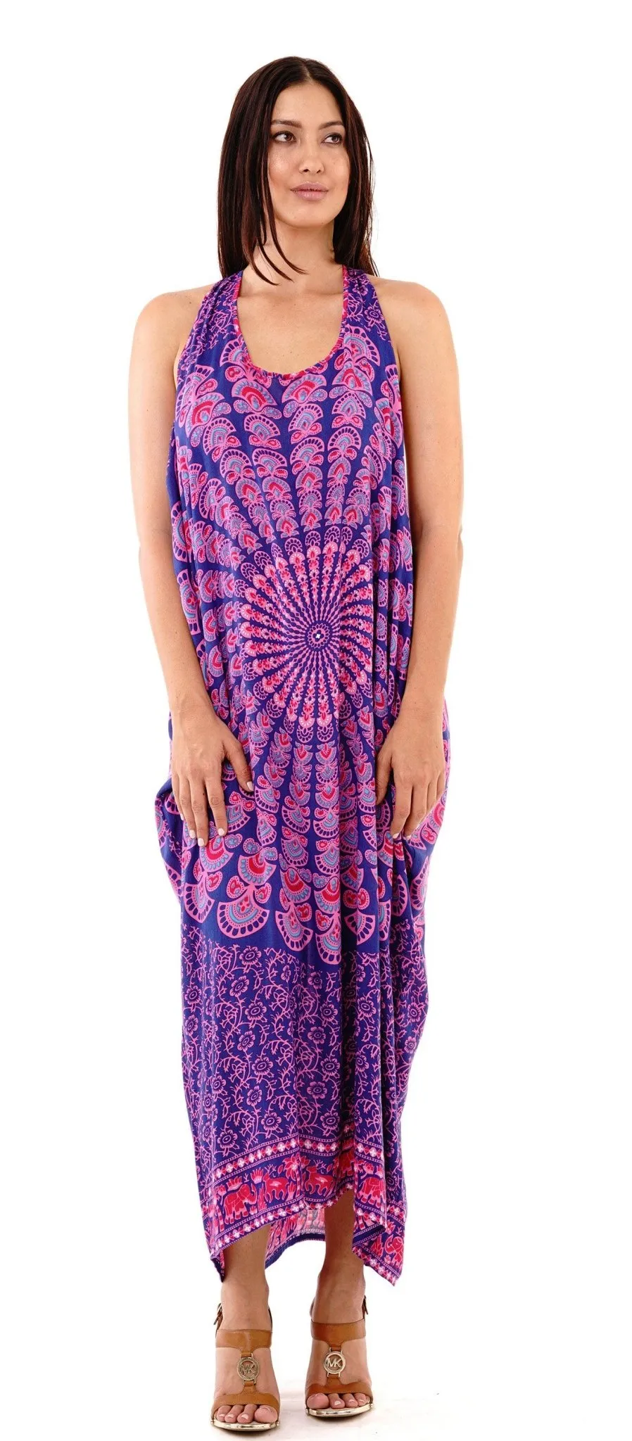 Calypso Summer Boho Mandala Maxi Dress