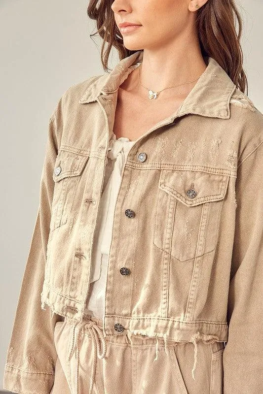 Chic Denim Woven Jacket