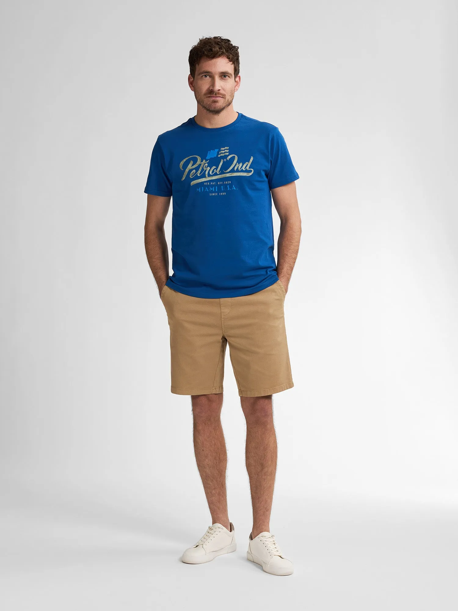 Chino Shorts with Drawstring Parrot