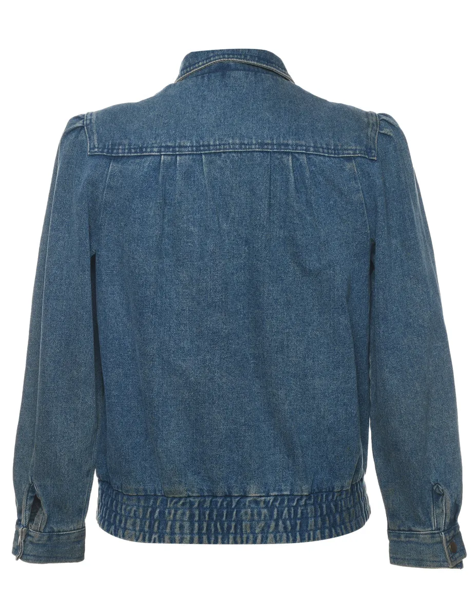 Classic Medium Wash Denim Jacket - M