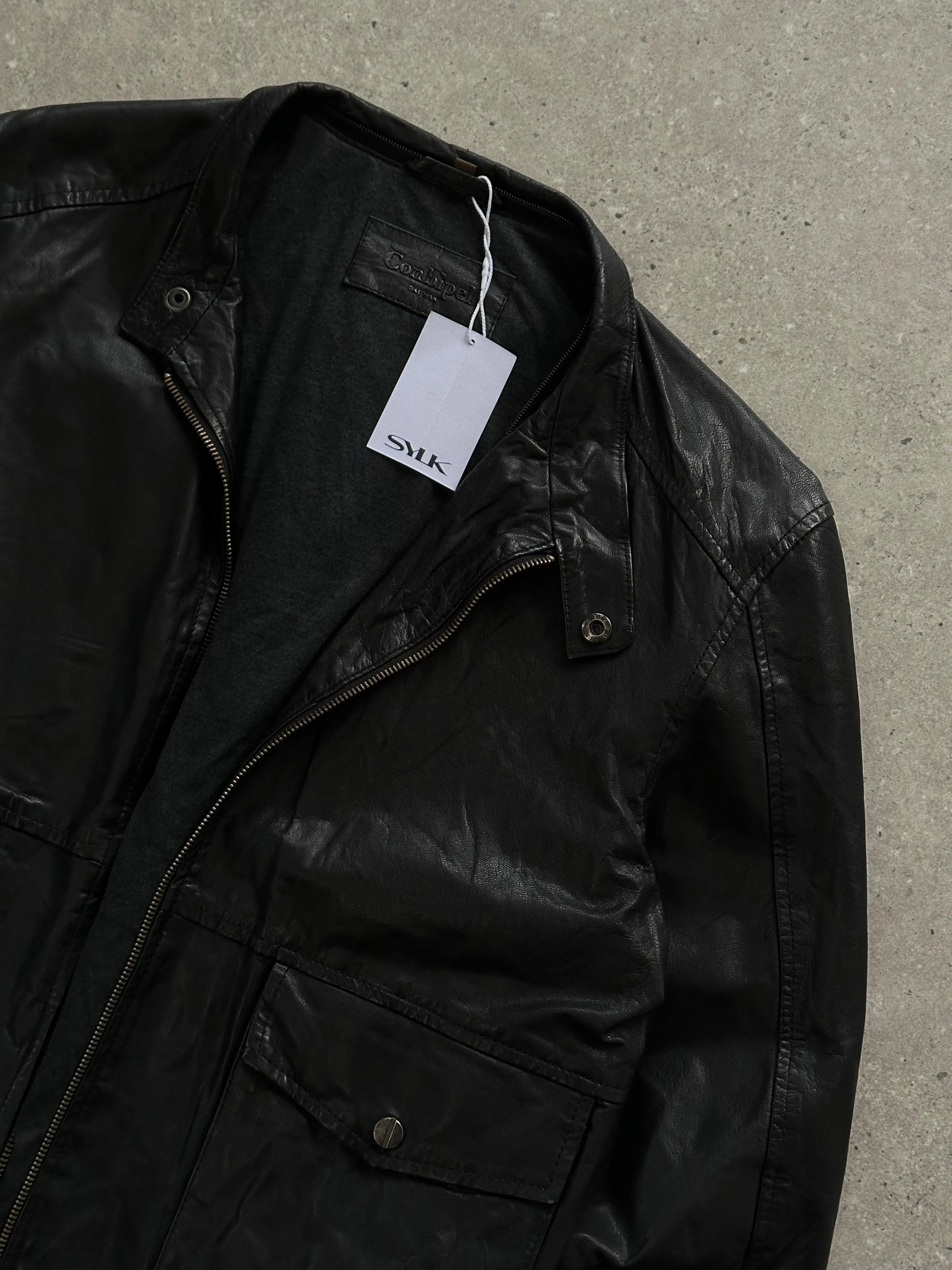 Conbipel Moto Leather Bomber Jacket - S/M