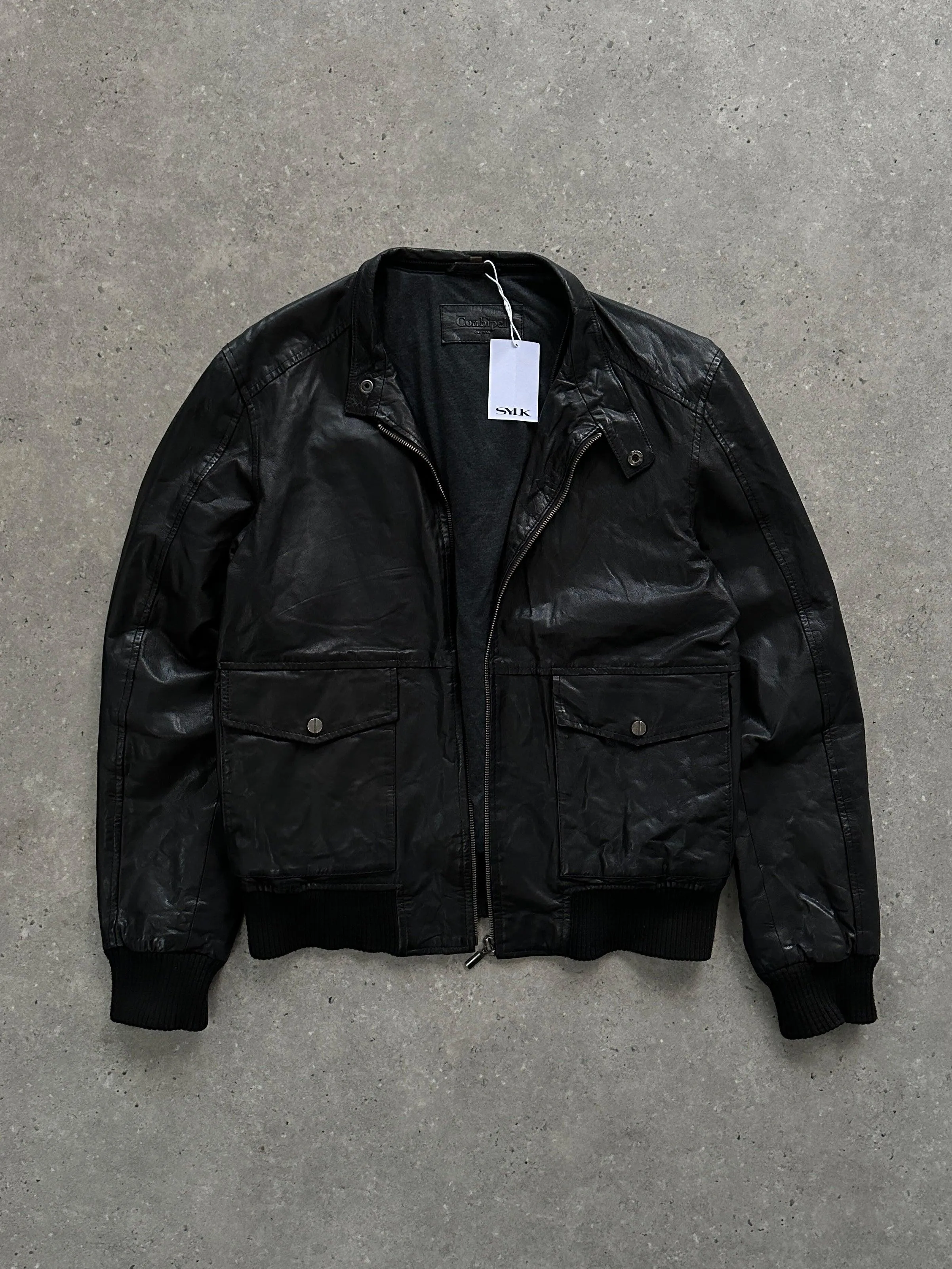 Conbipel Moto Leather Bomber Jacket - S/M