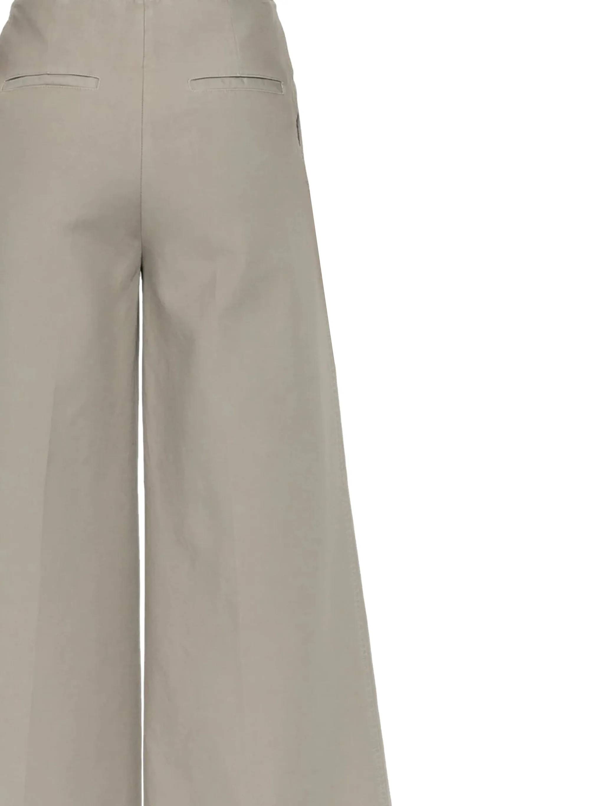 cotton wide-leg trousers