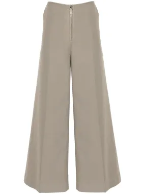 cotton wide-leg trousers