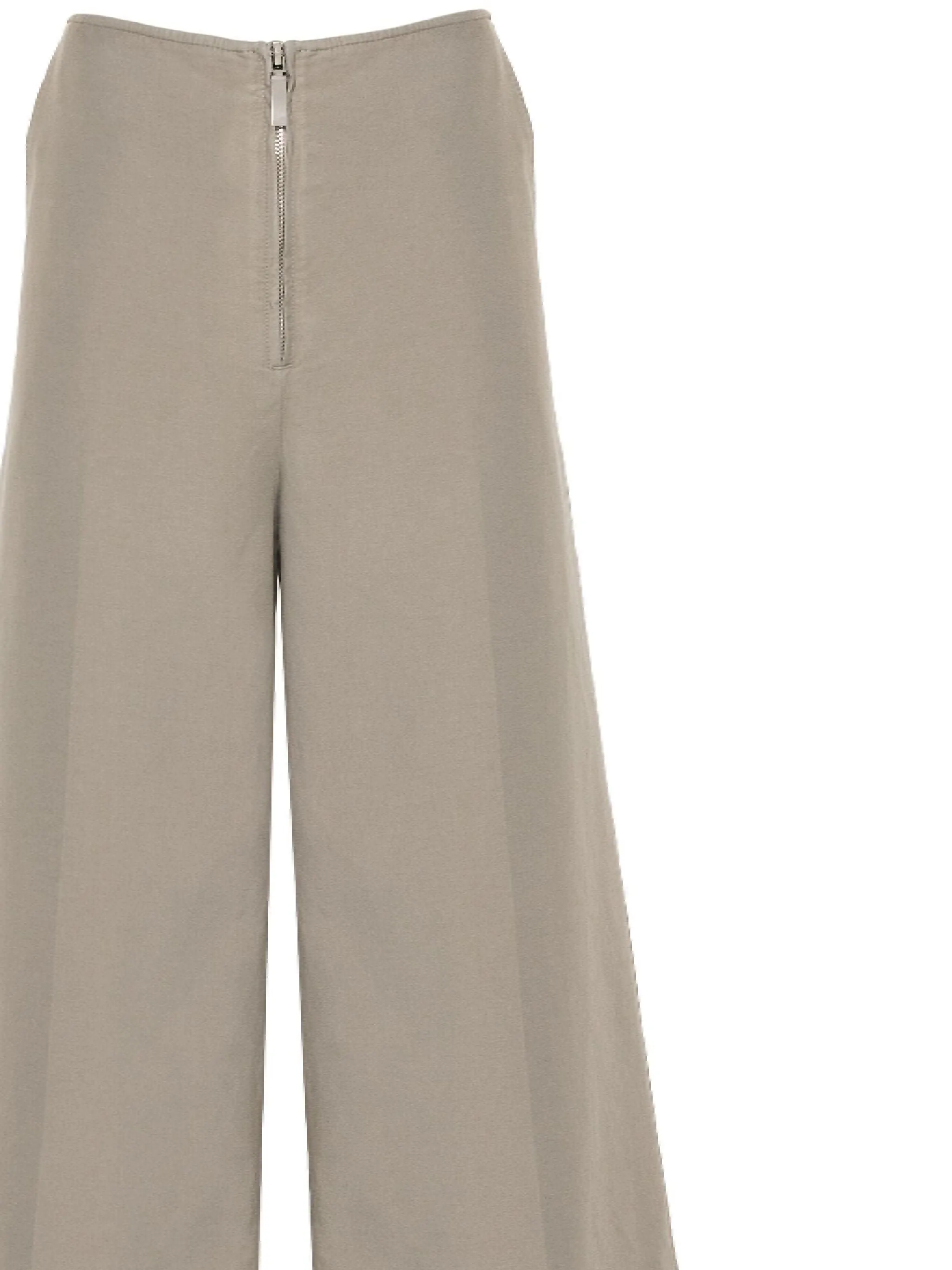 cotton wide-leg trousers