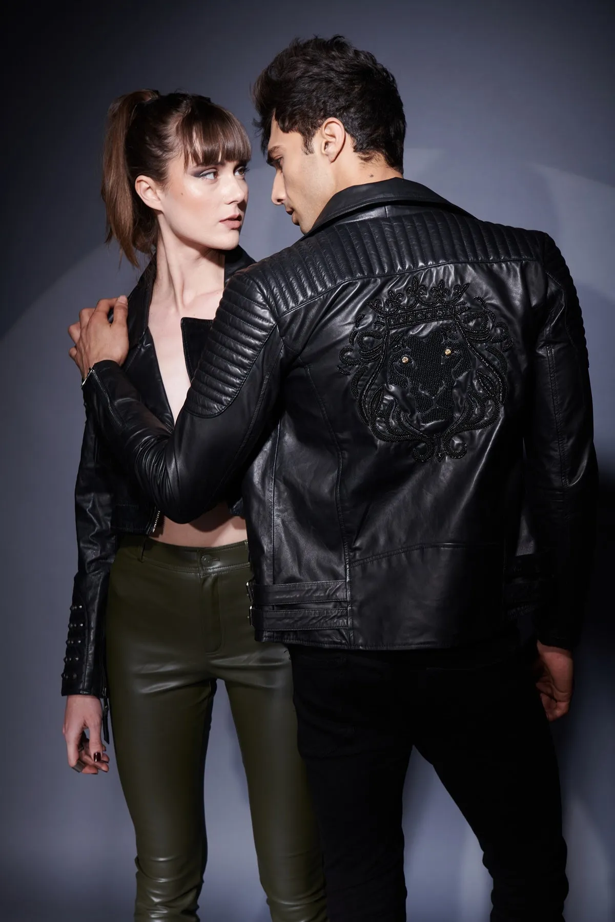 Hand Zardosi Service on Genuine Leather Jackets