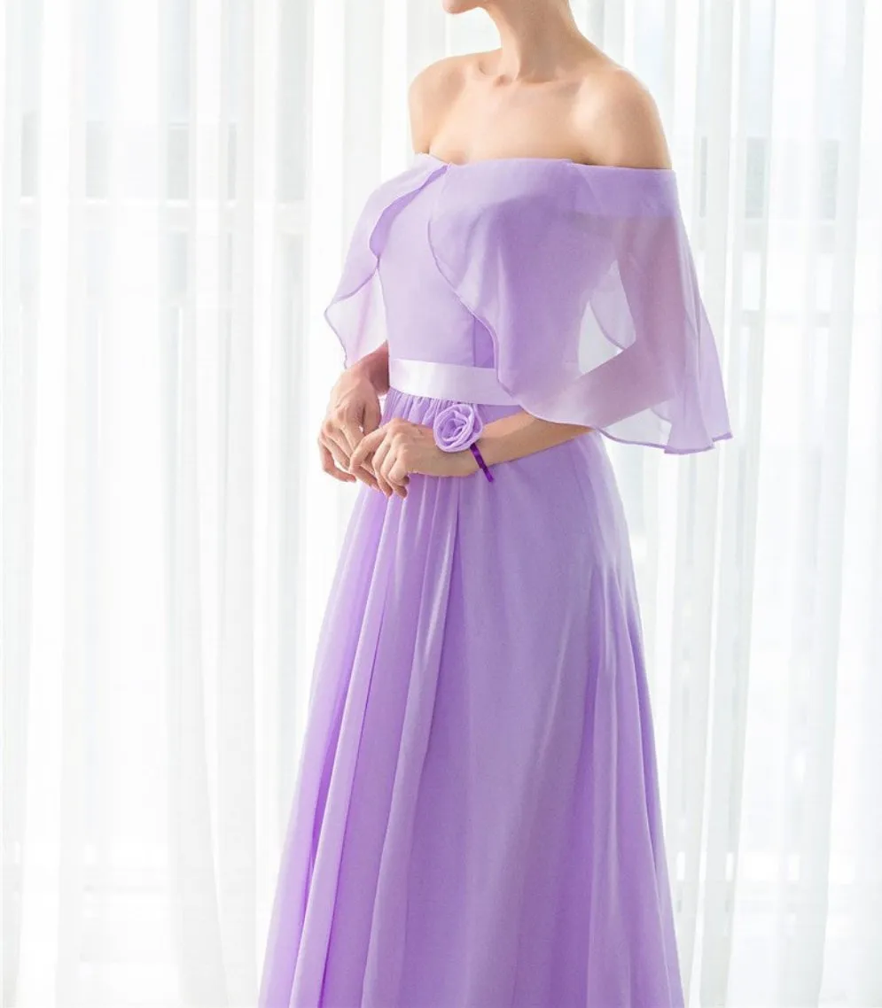 Lavender Chiffon Bridesmaids Dresses At Bling Brides Bouquet - Online bridal store