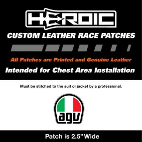 Leather Printed Patches - AGV Helmet - Collarbone