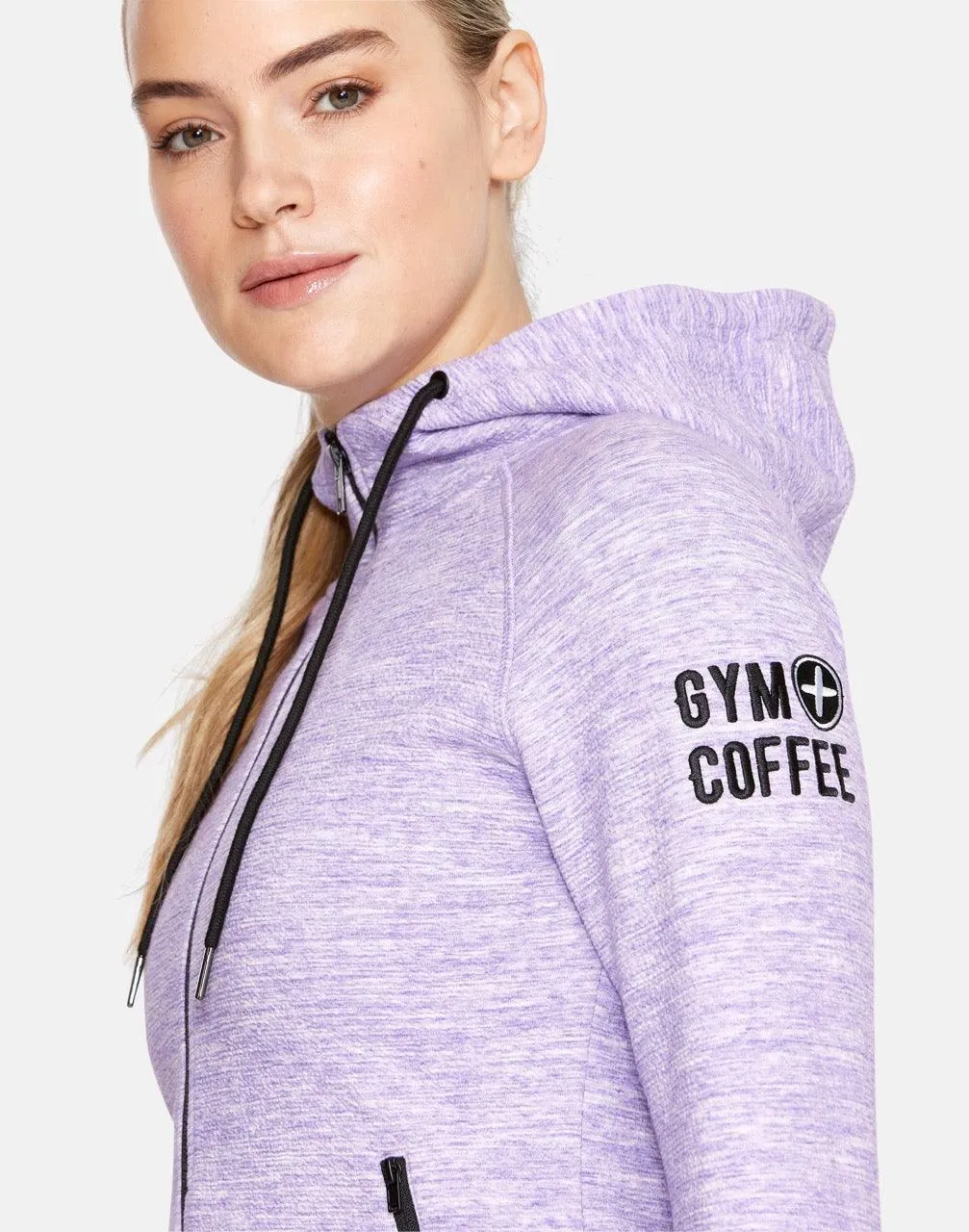 Lilac Fleck Zip Hoodie