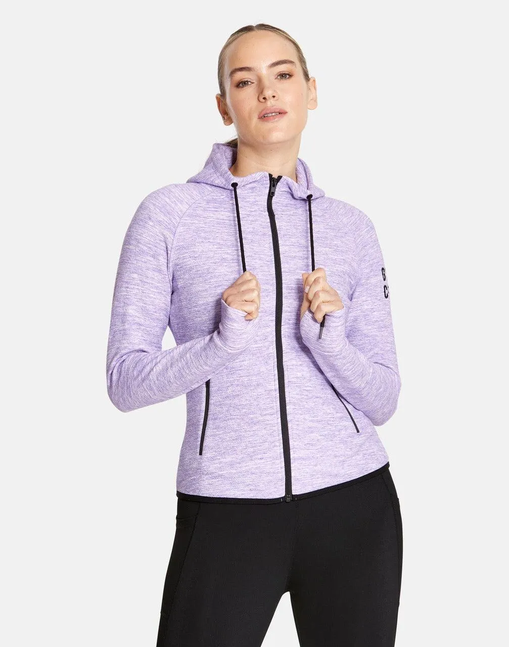 Lilac Fleck Zip Hoodie