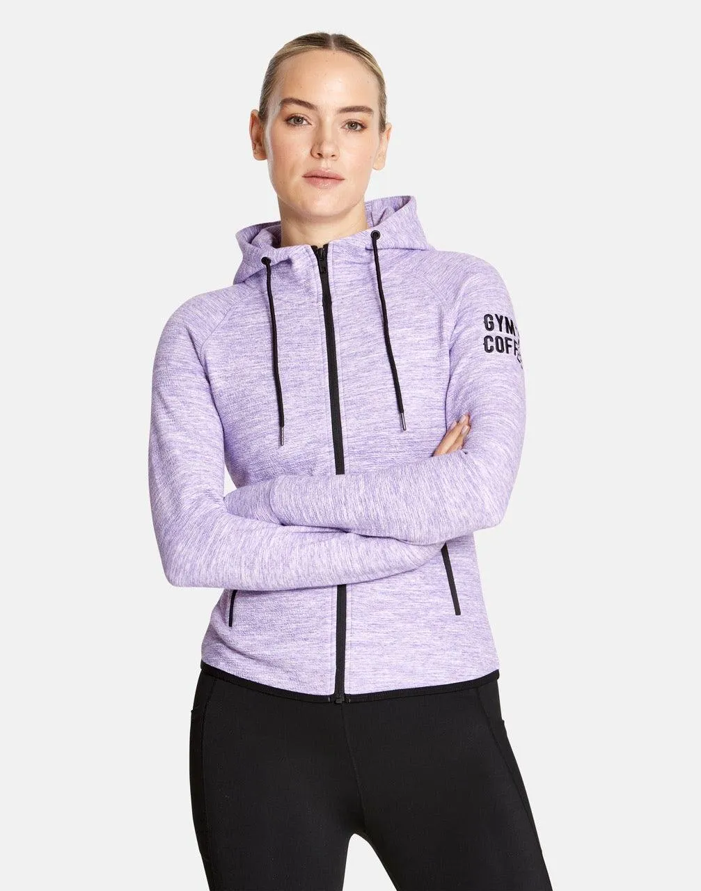 Lilac Fleck Zip Hoodie