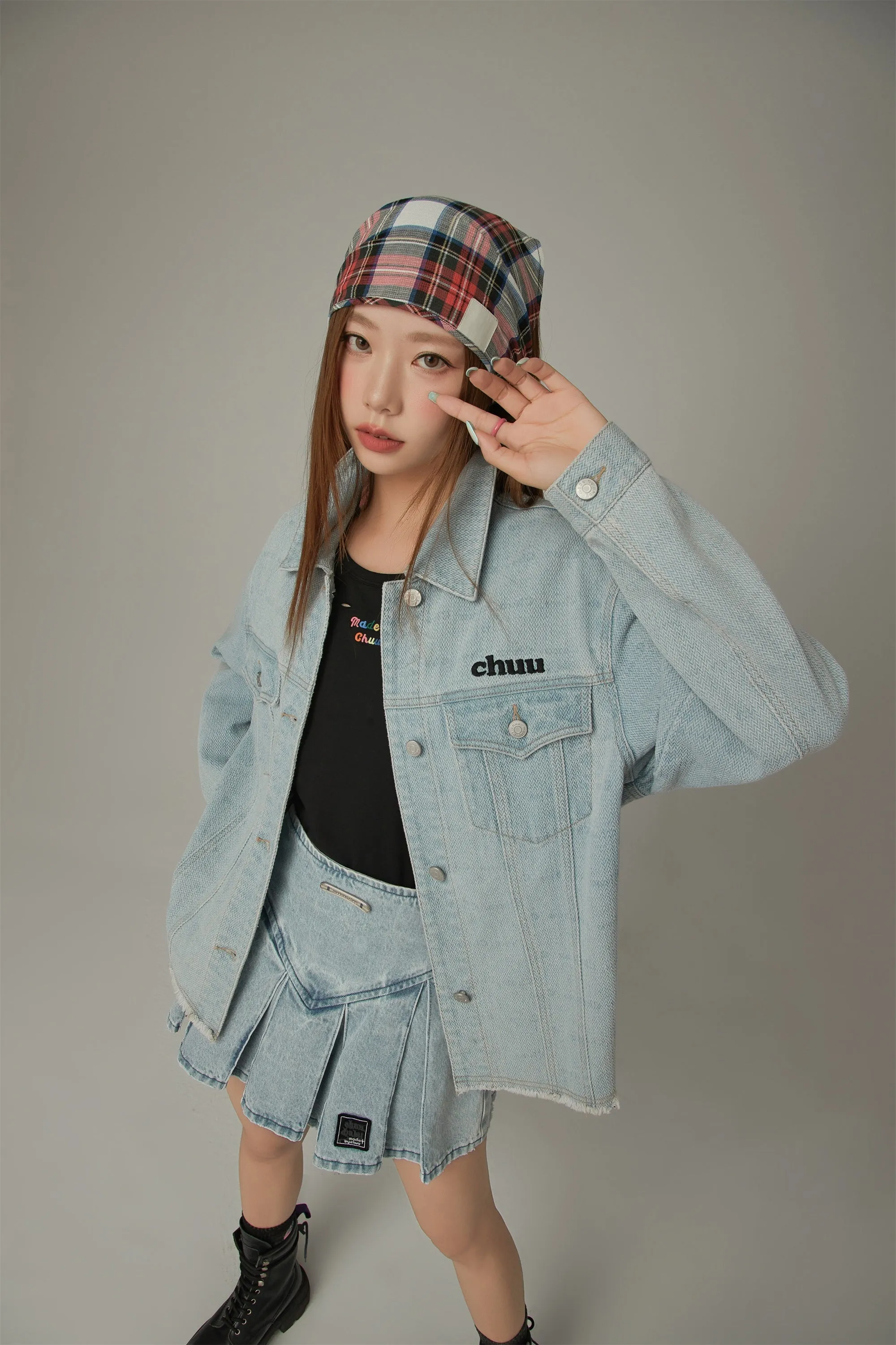 Logo Boxy Denim Jacket