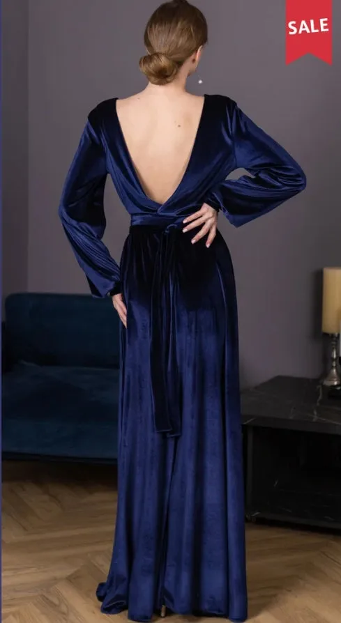 Long Sleeves Winter Formal Dresses Women Velvet Wedding Guest Plus Size Dress Cocktail Dress