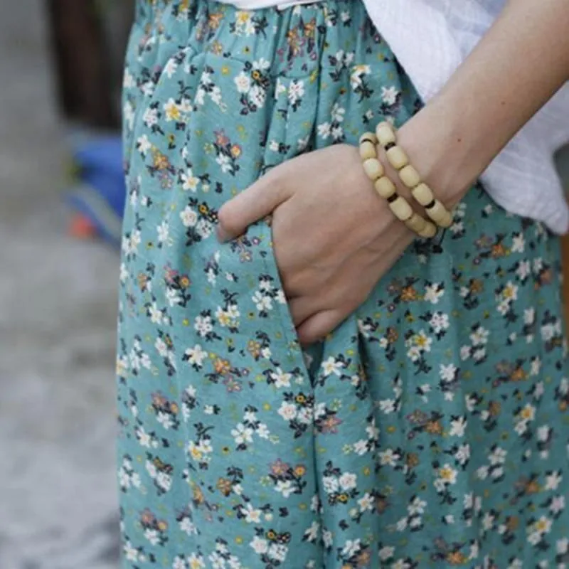 Magnolia Floral Pleated Skirt | Lotus