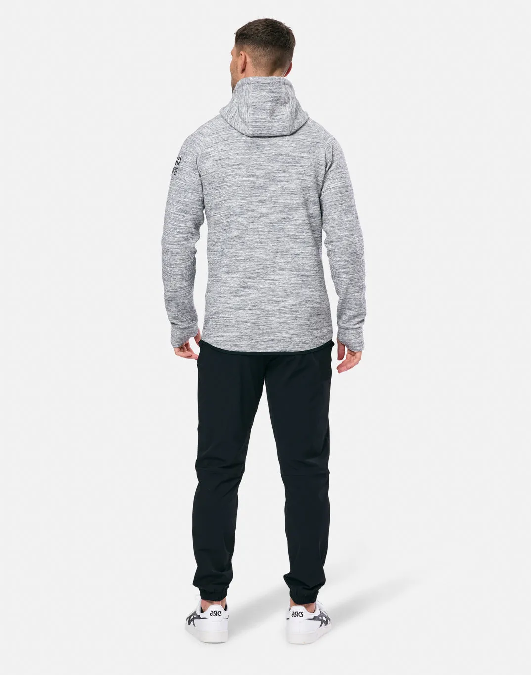 Mens Grey Fleck Hoodie