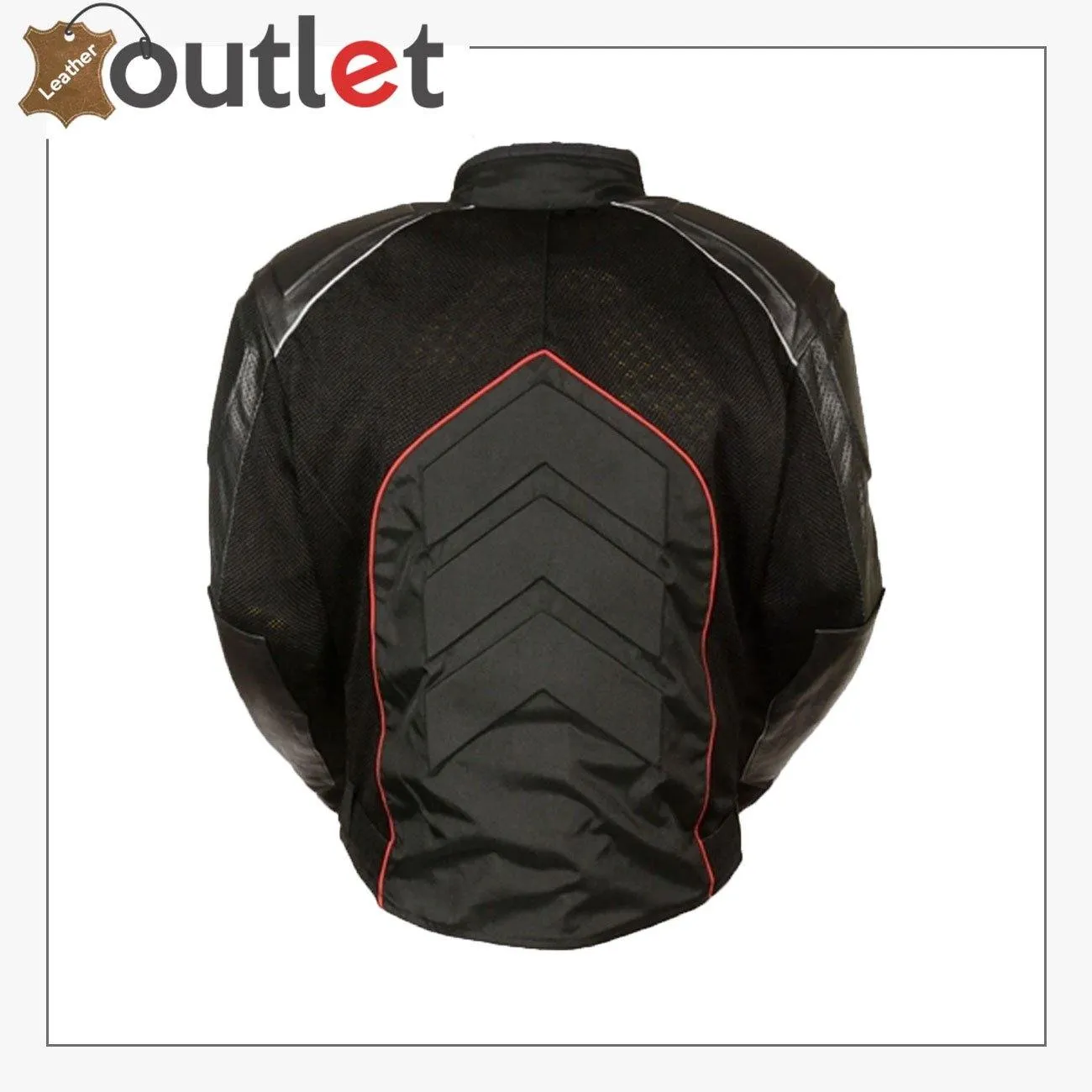 Mesh & Leather Red Body Armor Jacket