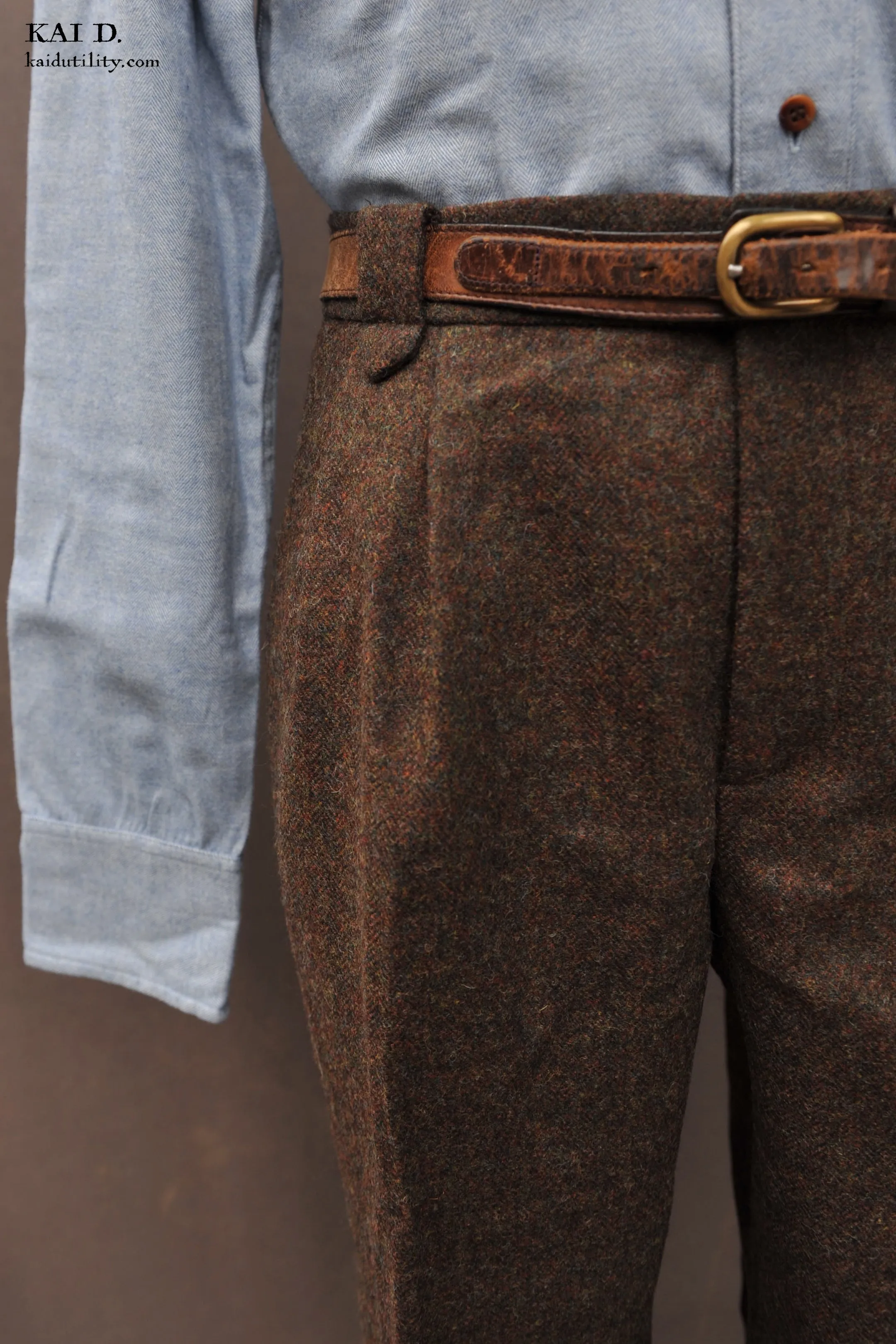 Milford Trousers - Brown Tweed - 36