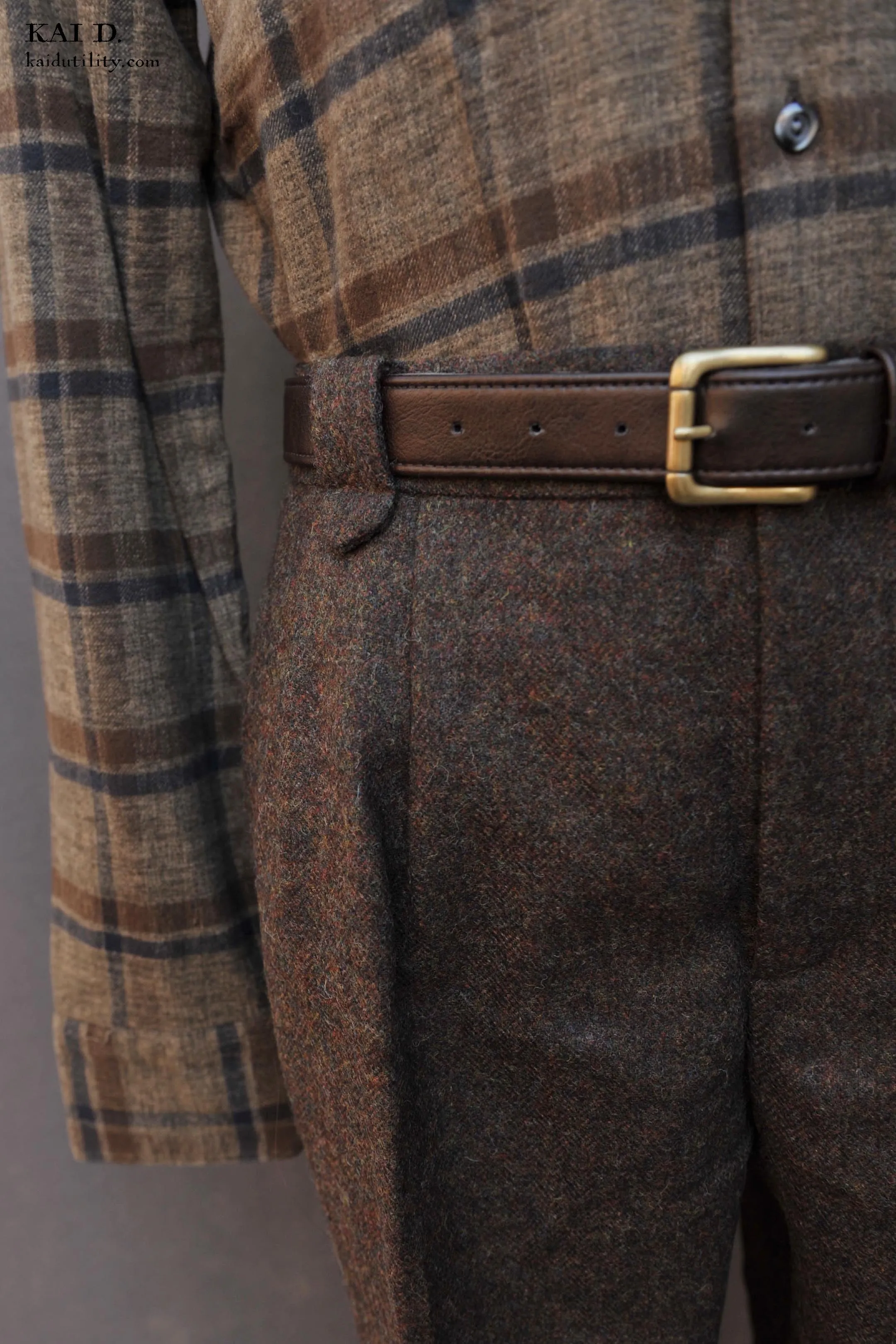 Milford Trousers - Brown Tweed - 36