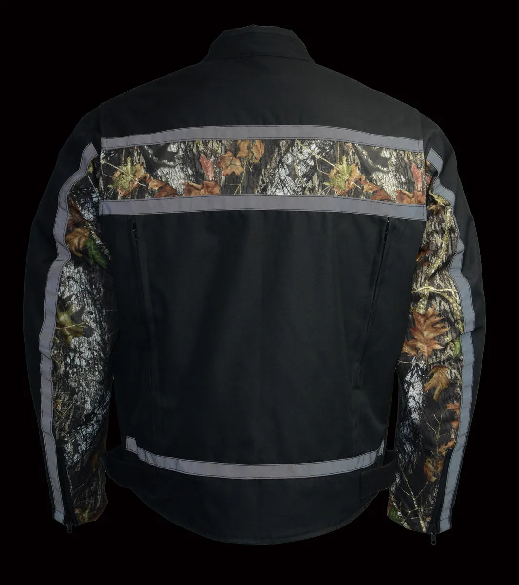 Milwaukee Leather MPM1786 Men's Textile Jacket with Mossy Oak Camo Chest Print