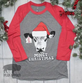 Mooey Christmas Raglan Tee