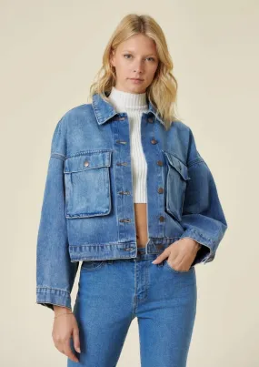 Oversized Denim Jacket Medium Stone