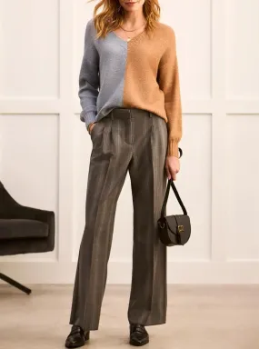 Pleated Wide Leg Trousers