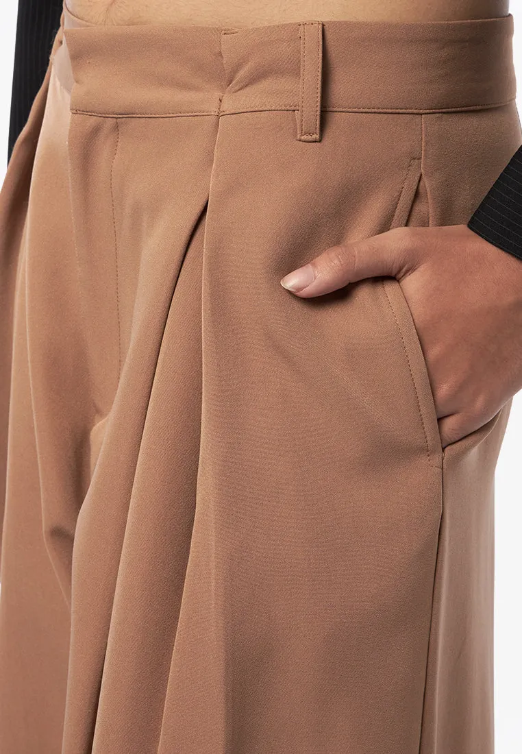 Pleated Wide Leg Trousers