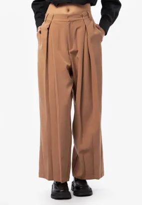 Pleated Wide Leg Trousers