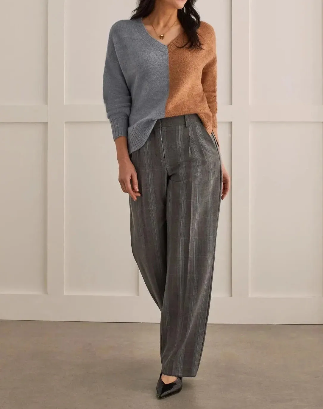 Pleated Wide Leg Trousers