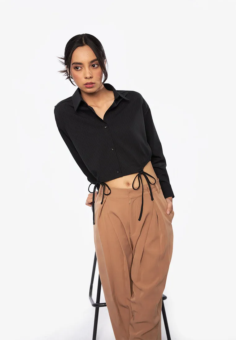 Pleated Wide Leg Trousers