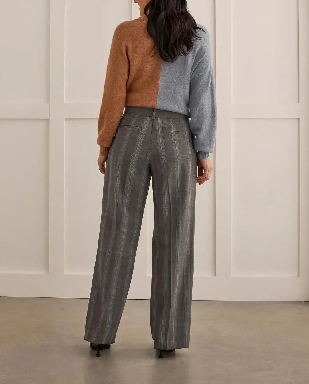 Pleated Wide Leg Trousers