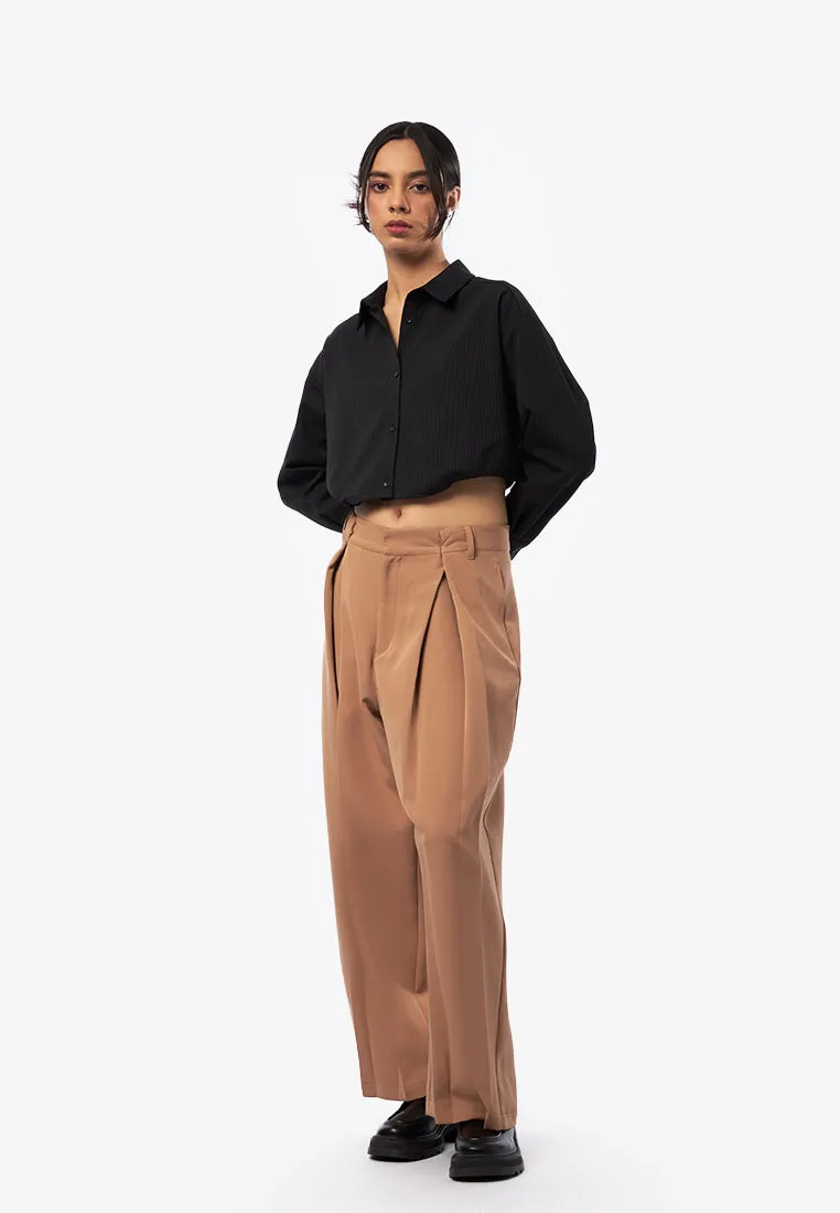 Pleated Wide Leg Trousers