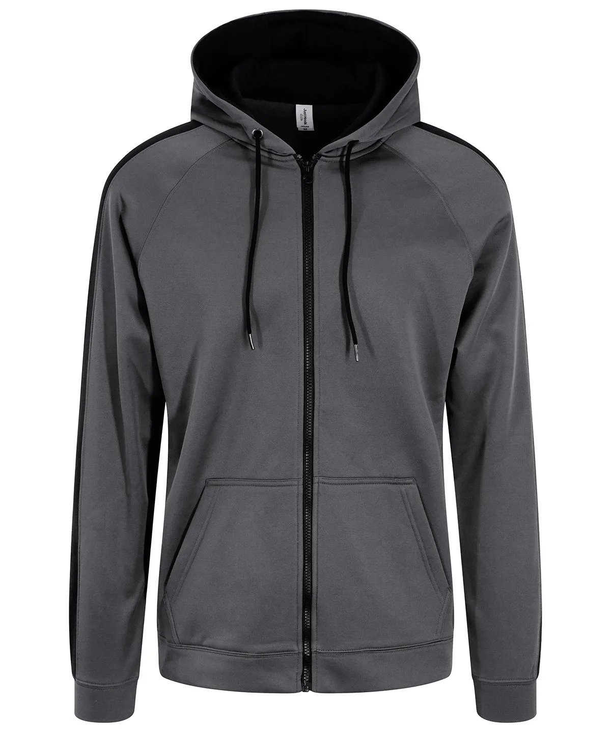 Steel Grey/Jet Black - Sports polyester zoodie