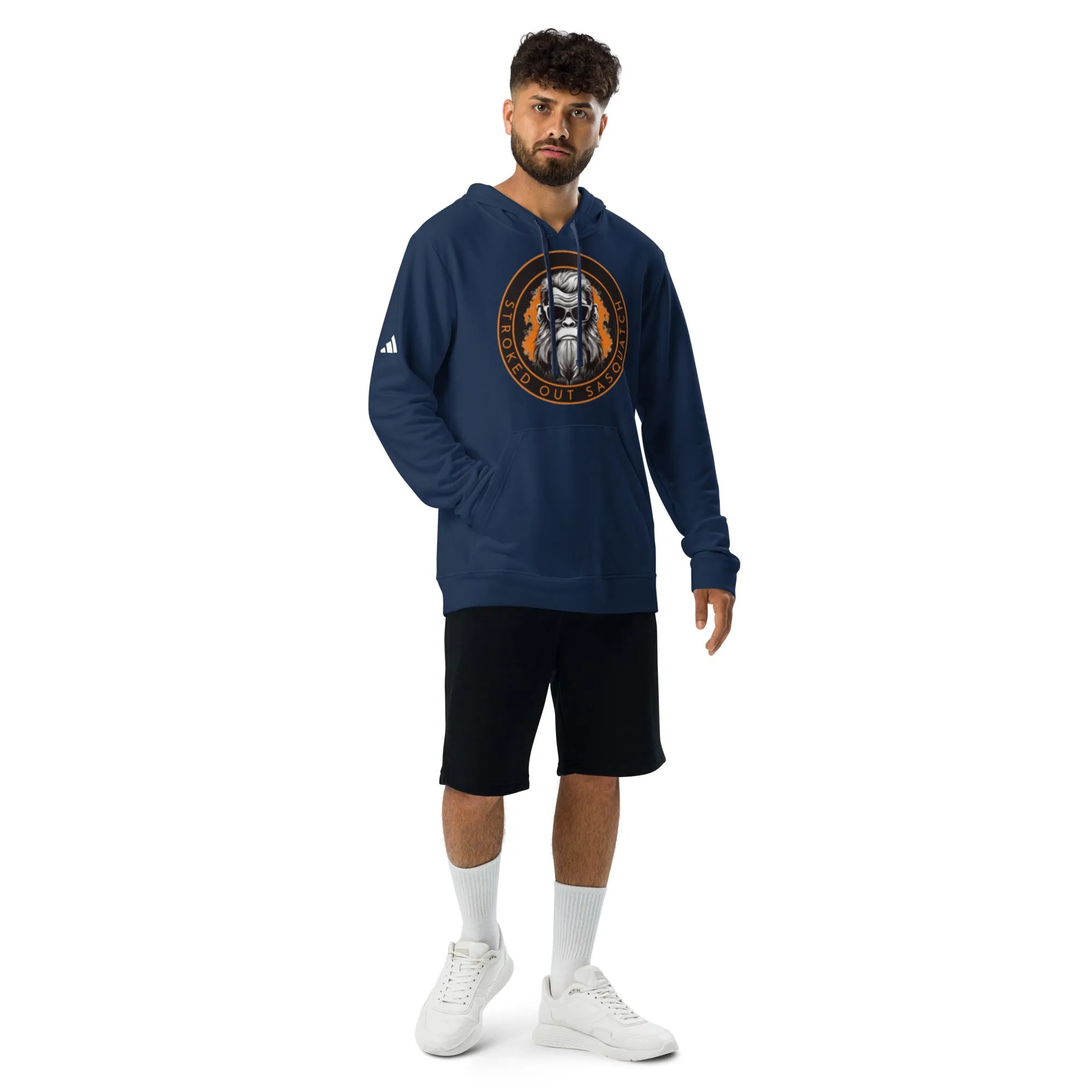 Stroked Out Sasquatch adidas fleece hoodie