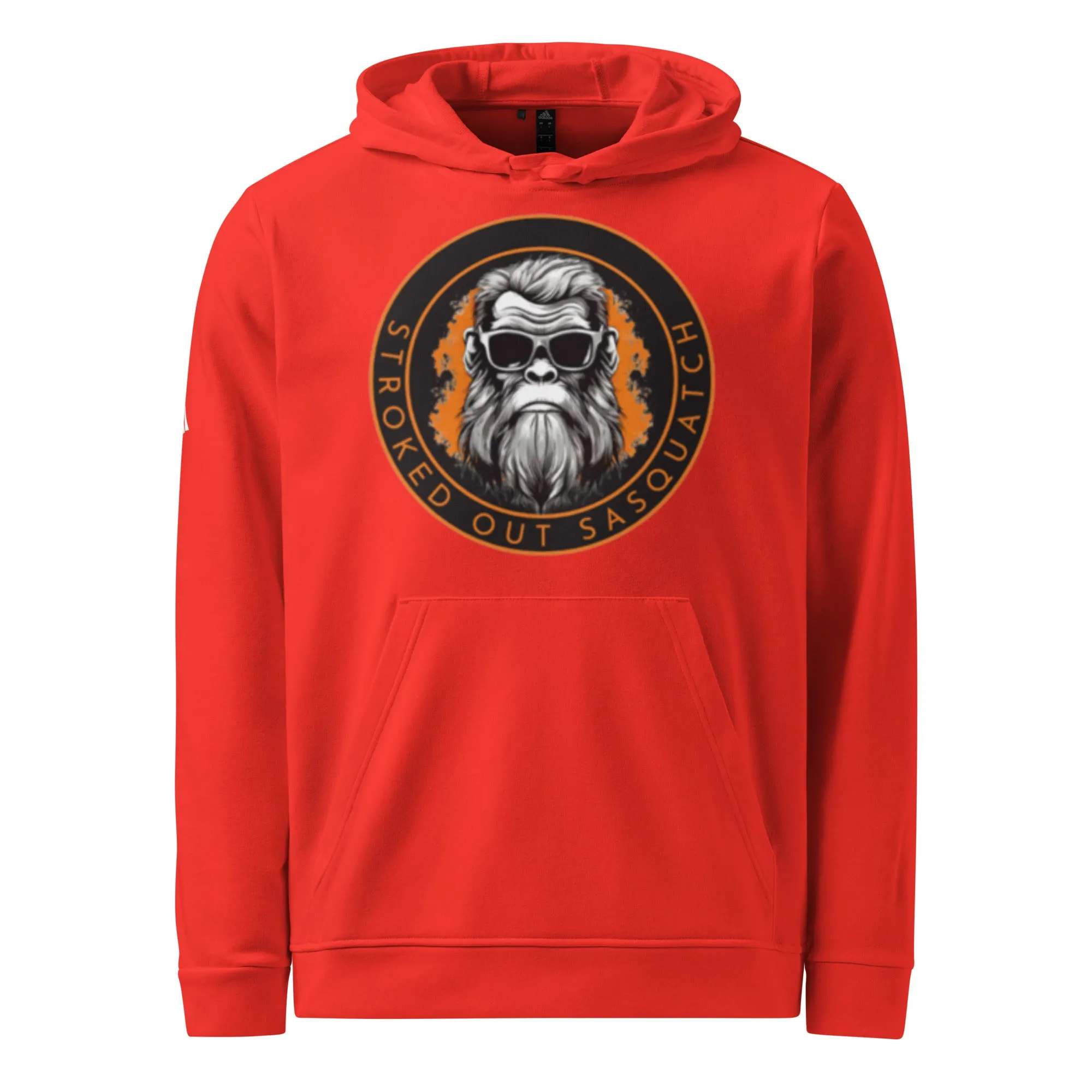 Stroked Out Sasquatch adidas fleece hoodie