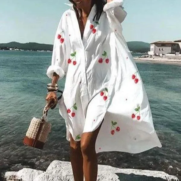 Summer Classy Beach Loose Shirt Dresses