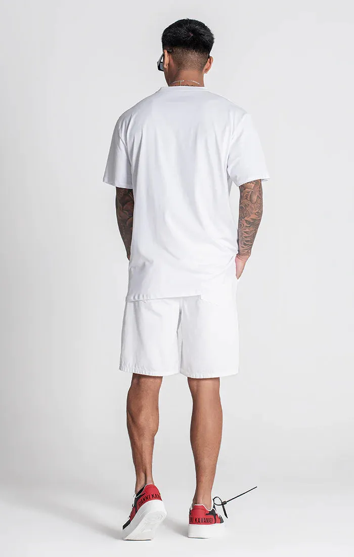 White Tropicana Oversized Tee