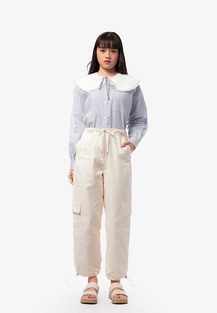 Wide Leg Cargo Trousers