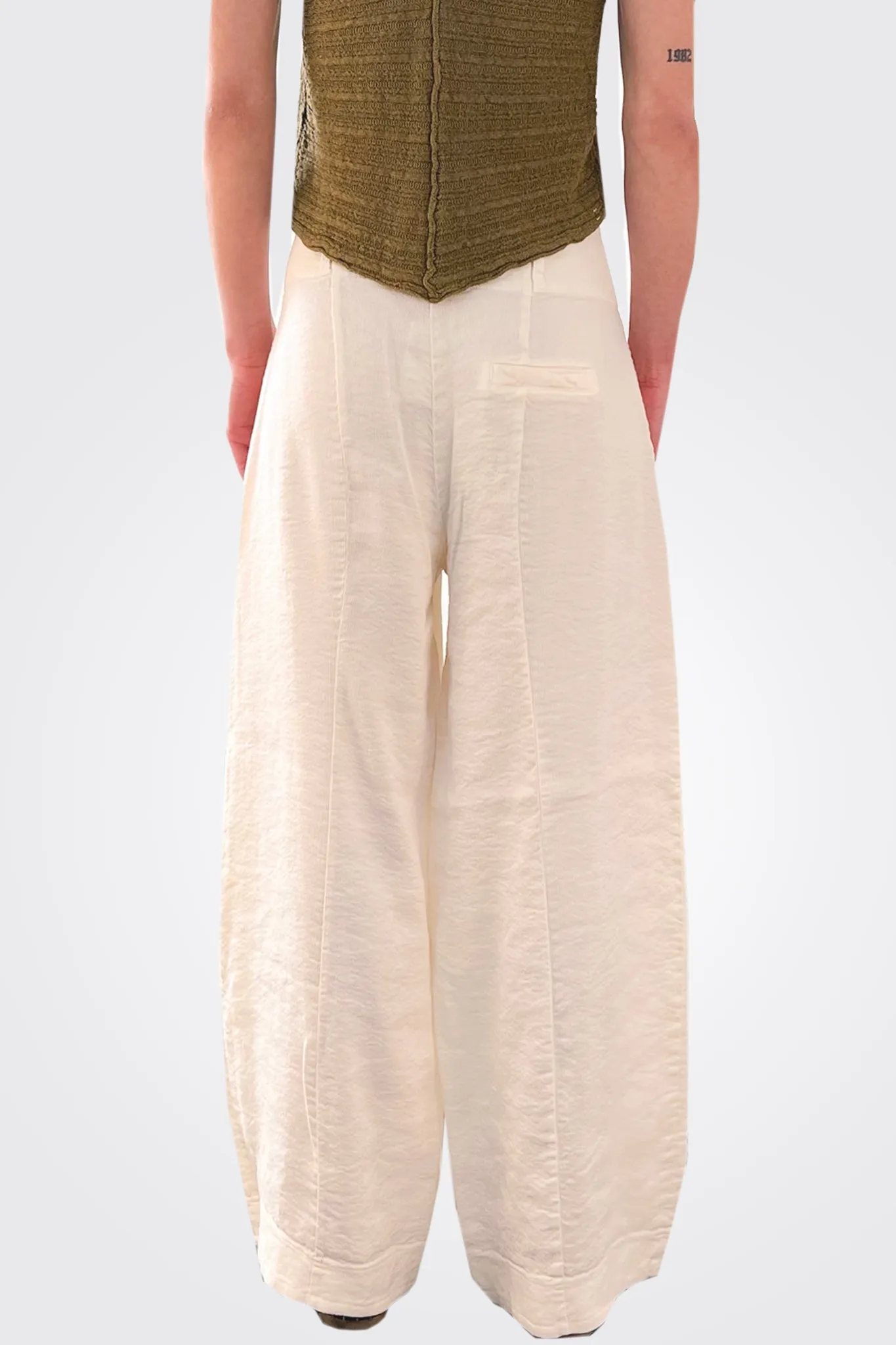 Wide Leg Trousers - Ivory