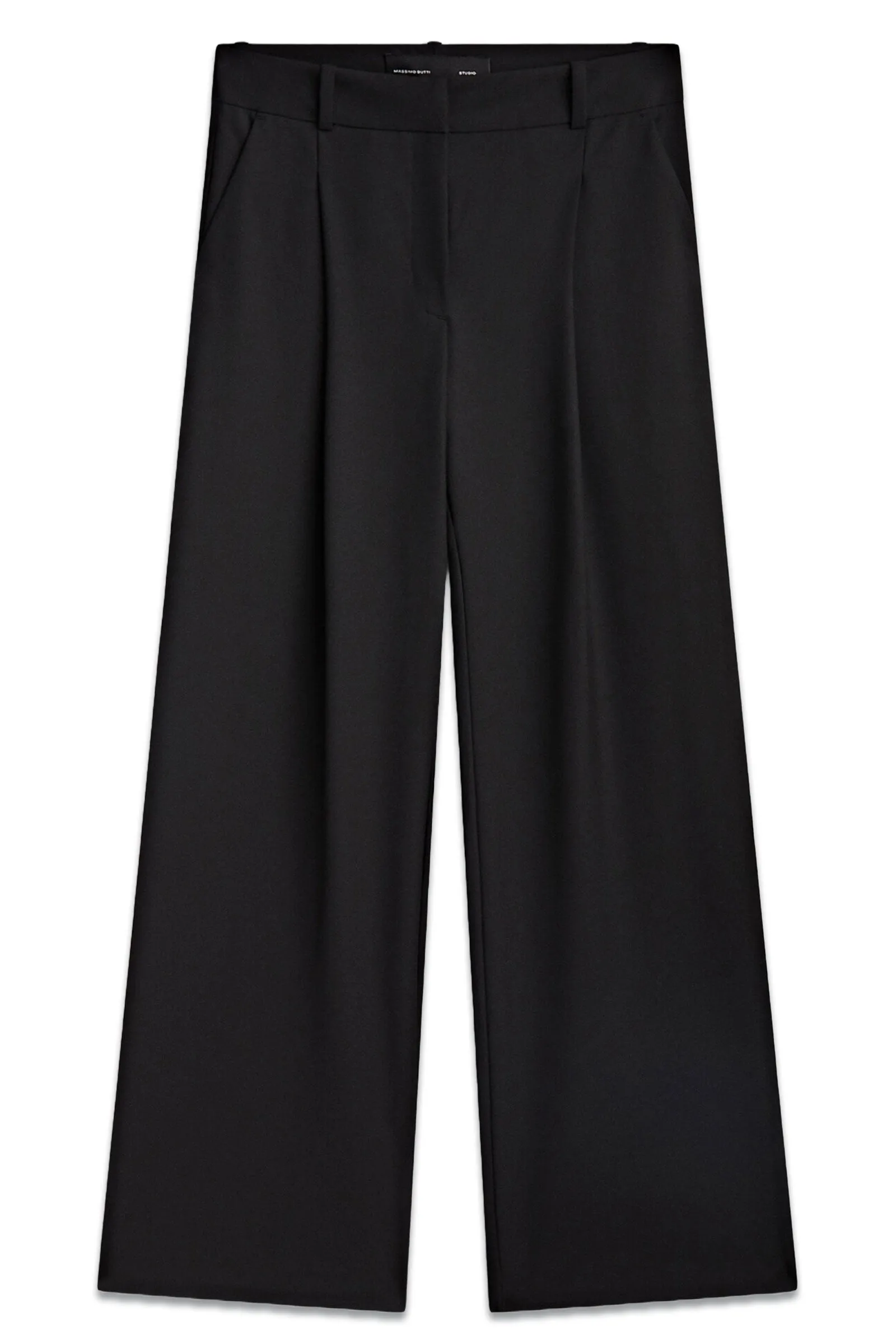 Wide-leg Trousers with Darts