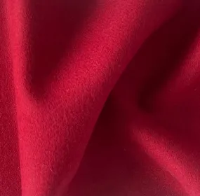 Winter Ruby Red Wool Melton Coating (Made in USA)